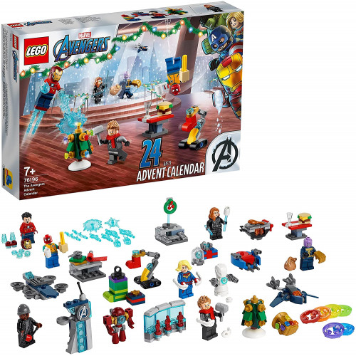Lego Marvel Calendario dell'Avvento The Avengers 2021 con Spider-Man e Iron Man per Bambini dai 7 An