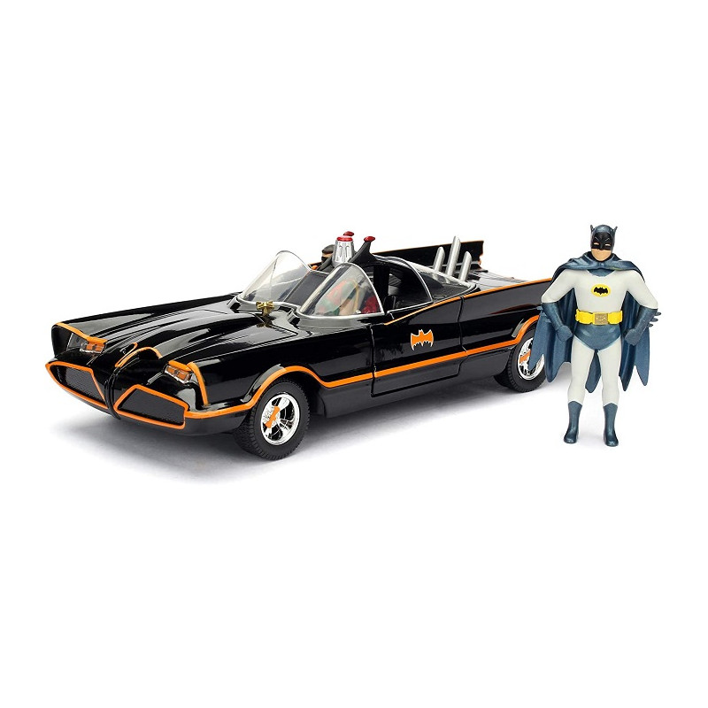 JADA TOYS Batman Batmobile Classic 1966 con personaggio di Batman die cast