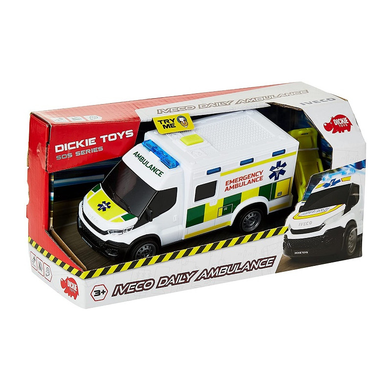 Dickie Toys- Dickie SOS Ambulanza Iveco Daily 18 cm
