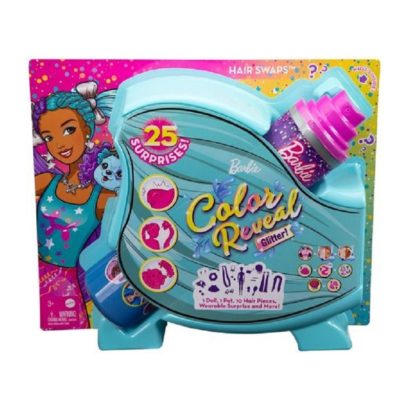 Mattel Barbie Color Reveal Hairstyling Glitter 25 Acconciature