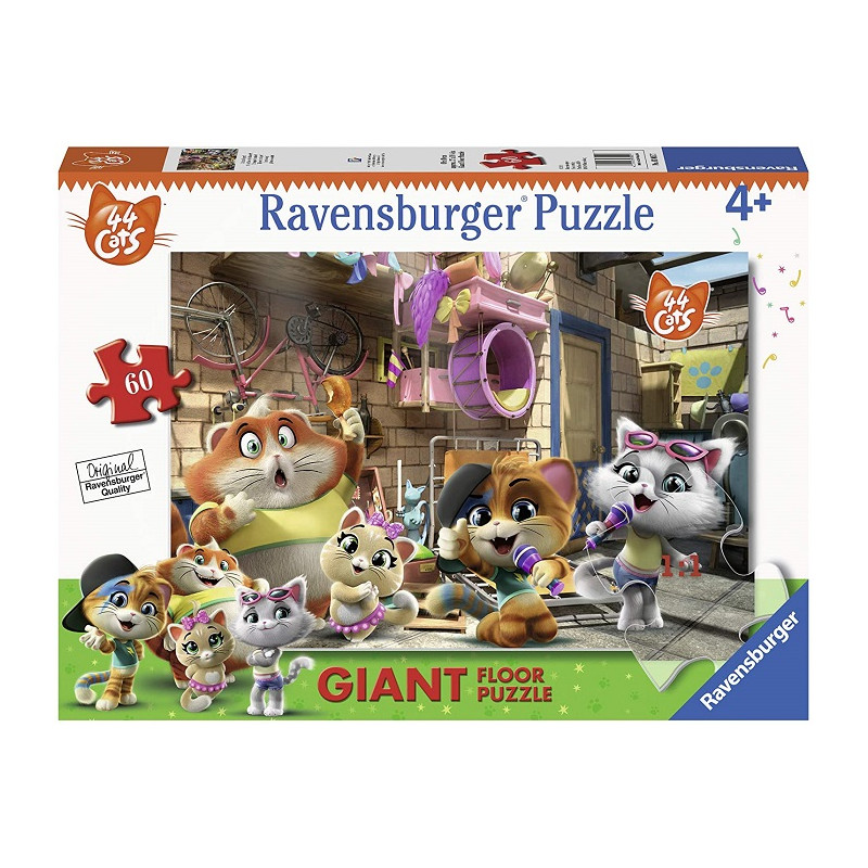 Ravensburger 44 Gatti Puzzle Giant, 60 Pezzi