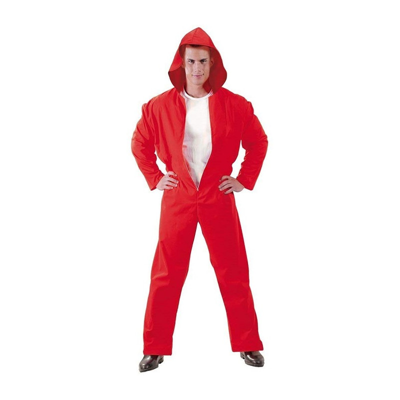 Fiestas Guirca Costume Casa di Carta Tuta Rossa con Cappuccio Uomo Taglia S