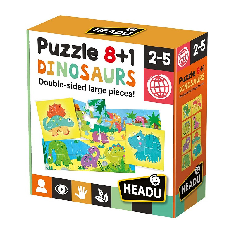 Headu Dinosaurs Puzzle 8+1