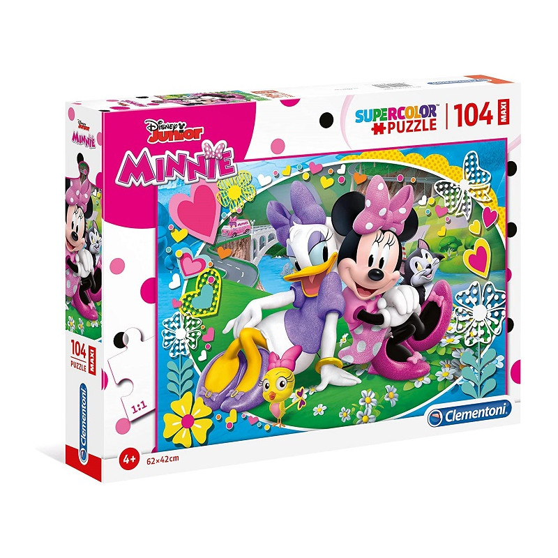 Clementoni- Minnie Minnie's Happy Helpers Supercolor Puzzle
