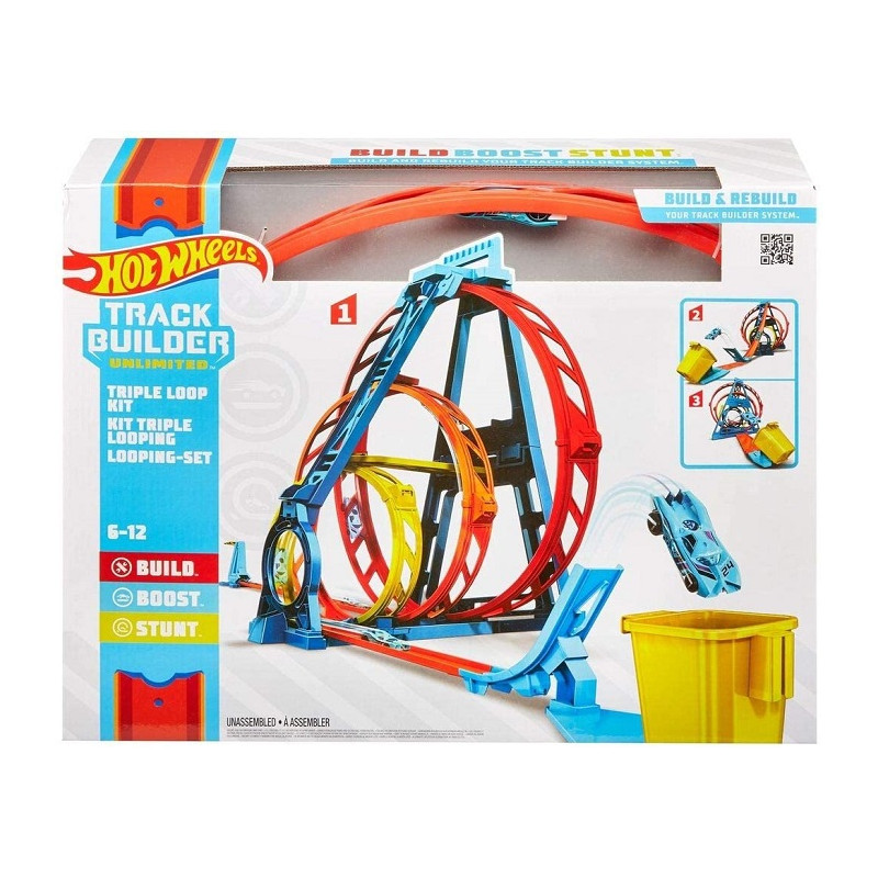 Mattel Hot Wheels Track Builder, Playset Pista Triple Loop