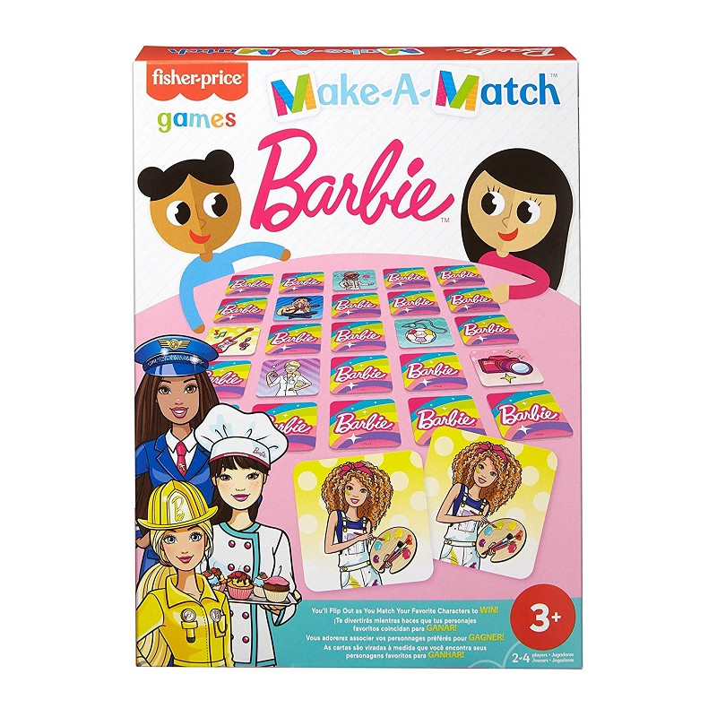 Mattel Games Abbina le Carte Versione Barbie, con 56 Carte da Gioco