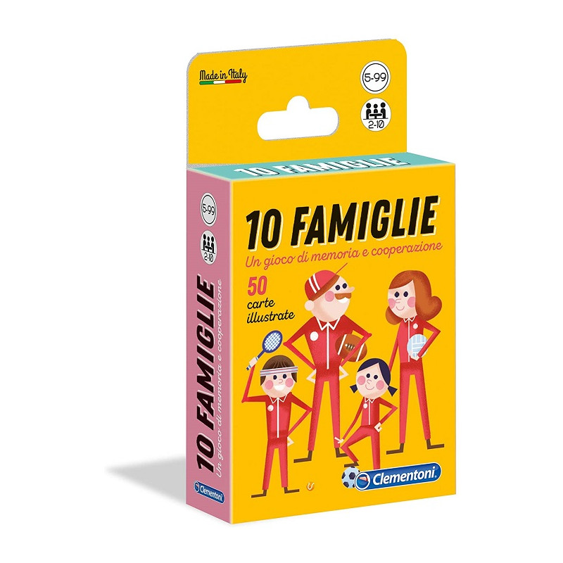 Clementoni 10 Famiglie, Gioco di Carte per Bambini