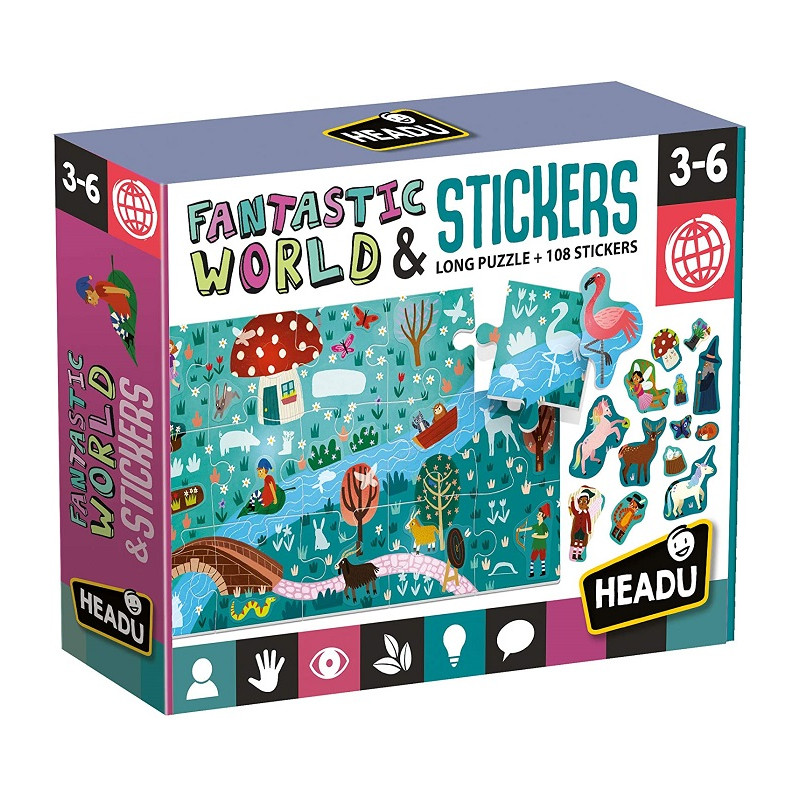 Headu Fantastic World Stickers Puzzle