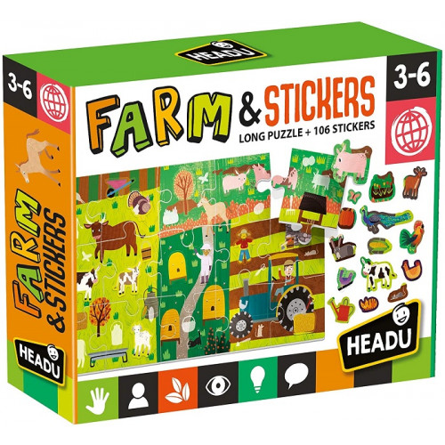 Headu Farm & Stickers Gioco Educativo