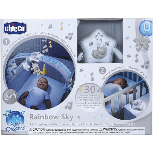 Chicco Rainbow Sky Arco Lettino Neonato 2in1 Evolutivo Compatibile Next2Me