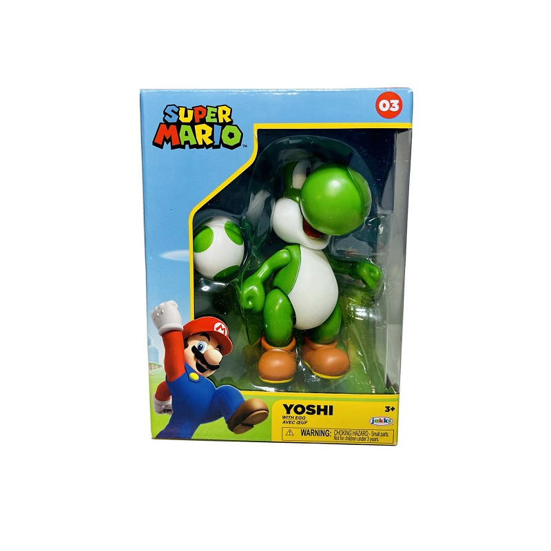 Jakks Pacific Super Mario Personaggio Yoshi Verde con L'uovo
