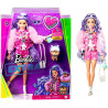 Barbie Extra Bambola Capelli Viola con Cucciolo e Tanti Accessori