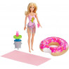 Barbie Playset Bambola Bionda Pronta per la Festa in Piscina con Accessori