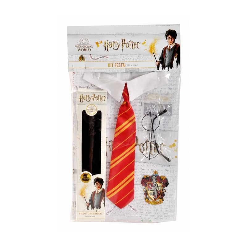 Ciao Harry Potter Kit Colletto Cravatta Occhiali Bacchetta