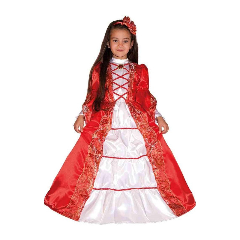Carnaval Queen Costume Carnevale Medioeval Queen 3-4 a 9-10 Anni