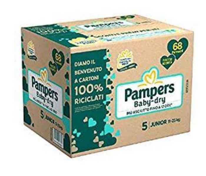 Pampers Pampers Baby Dry Quadripack Pannolini Taglia 5 Misura Offerta 68 Pannolini 