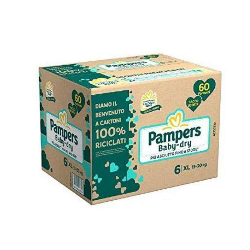 Pampers Baby Dry Quadripack Pannolini Taglia 6 Misura Offerta 52 Pannolini
