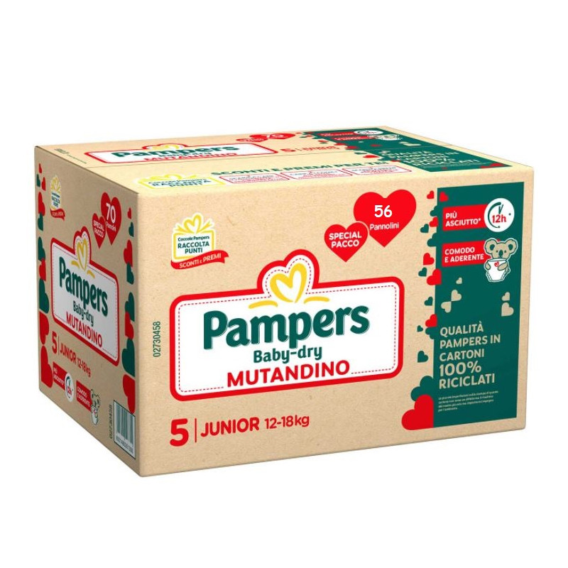 Pampers Baby Dry Mutandino Quadripack Pannolini Taglia 5 Offerta 56 Pannolini