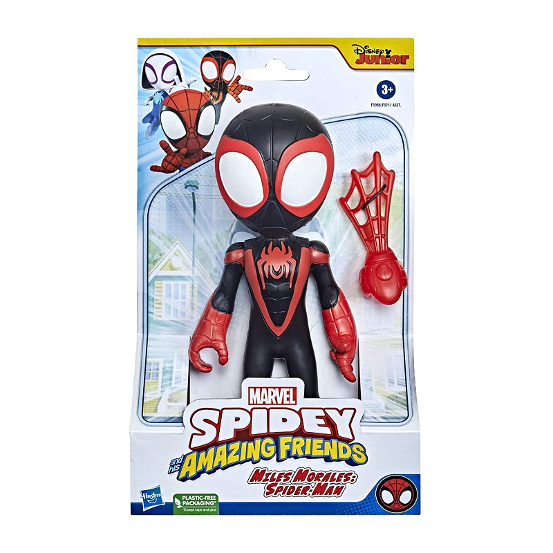 Hasbro Spidey e I Suoi Fantastici Amici Supersized Miles Morales Spider-Man Action Figure da 22,5 cm