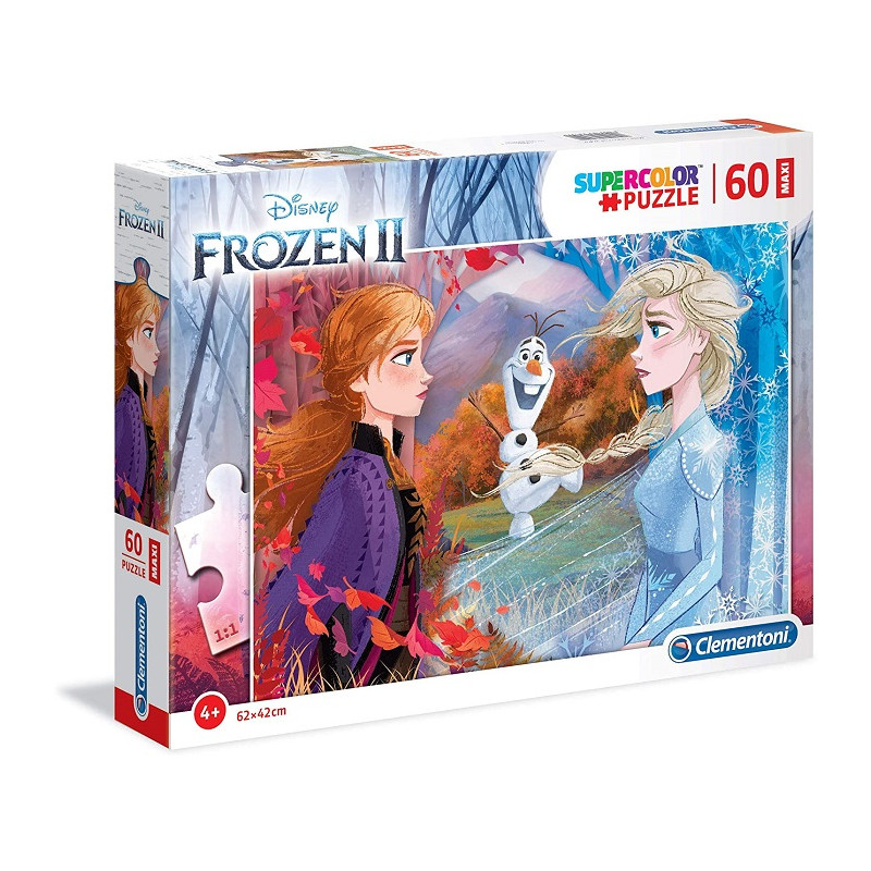 Clementoni 26452 Puzzle Supercolor Disney Frozen 2 60 Maxi Pezzi