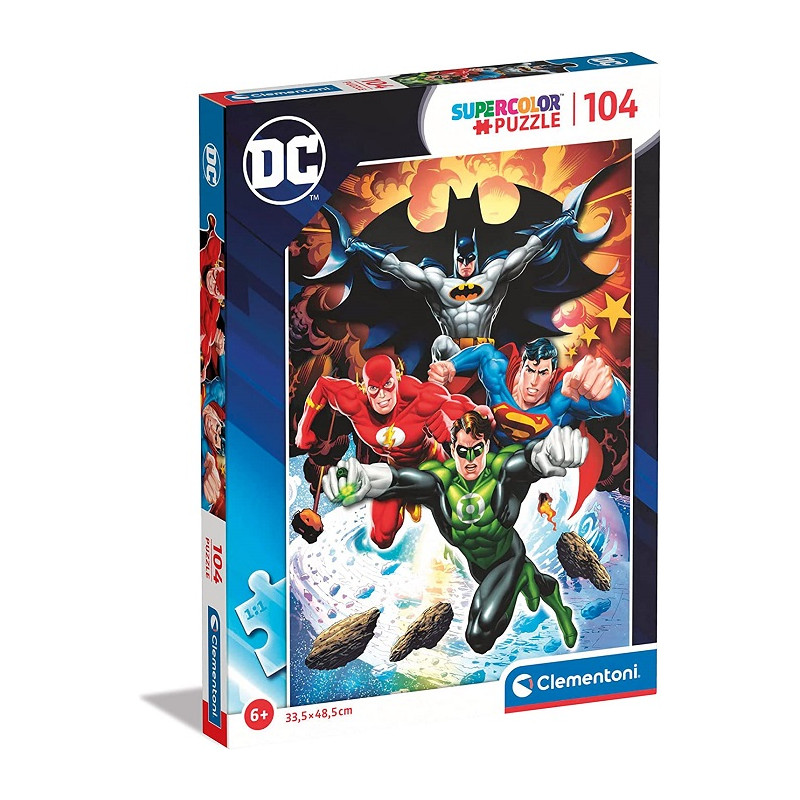 Clementoni Supercolor  DC Comics Puzzle 104 pezzi