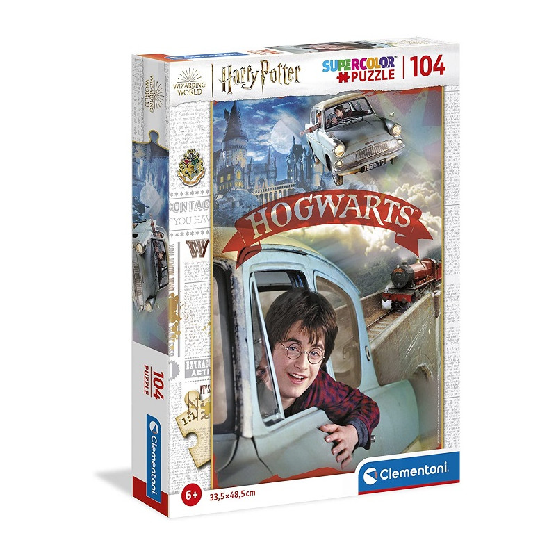 Clementoni 25724 Supercolor Harry Potter, Hogwarts Puzzle 104 pezzi