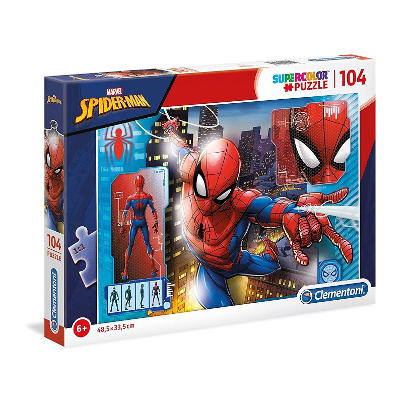 Clementoni Spider-Man Puzzle Multicolore, 104 Pezzi