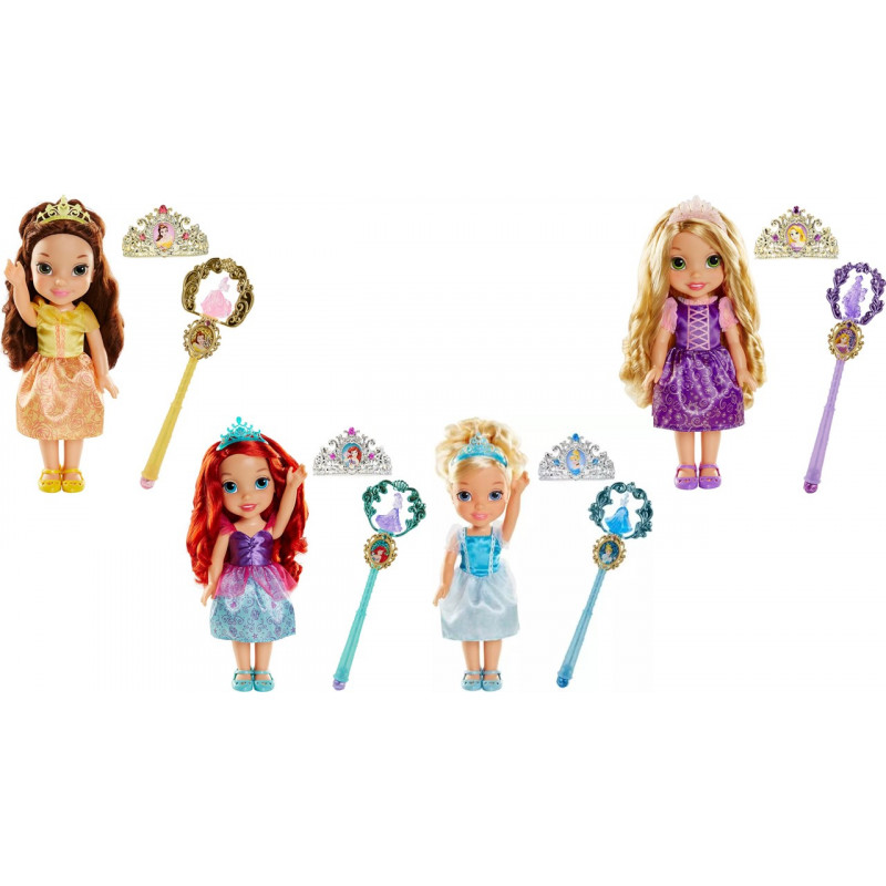 Jakks Pacific Disney Bambola Princesse A scelta con scettro e diadema 38 cm