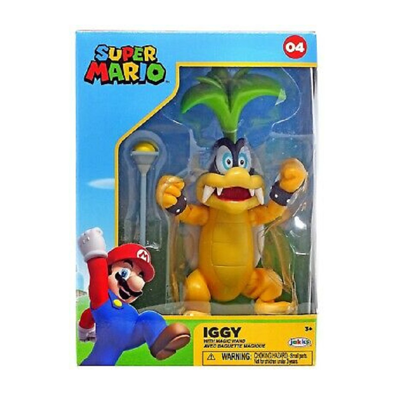 Jakks Pacific Nintendo Super Mario Iggy Koopa Perosnaggio con bacchetta magica