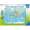 Ravensburger Puzzle - Mappa del Mondo Puzzle 200 XXL