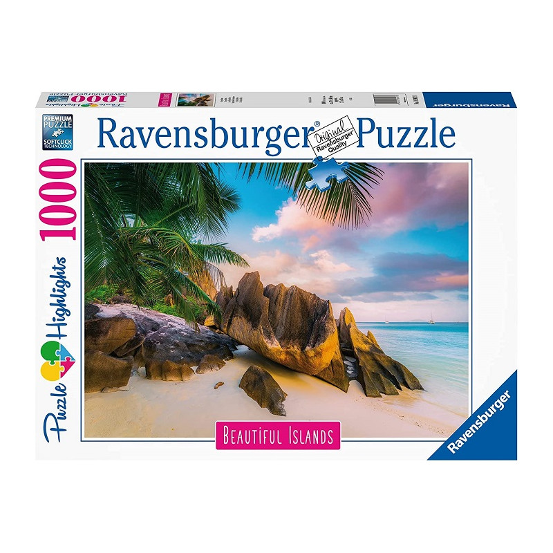Ravensburger 1000 Pezzi, Le Seychelles, Collezione Beautiful Islands