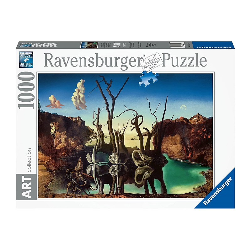 Ravensburger Dalì Swans Reflecting Elephants, Puzzle per Adulti, Collezione Arte, 1000 Pezzi