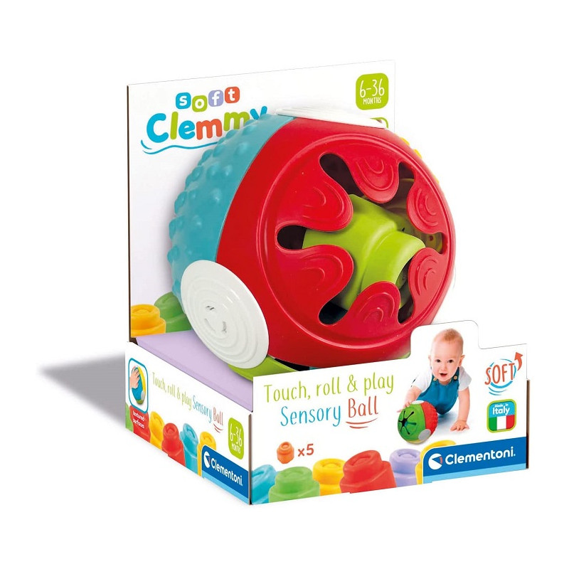 Clementoni- Soft Sensoriale, Colorata con mattoncini Clemmy