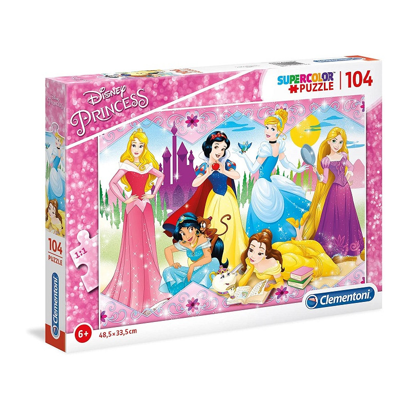 Clementoni Disney Princess Supercolor Puzzle 104 Pezzi