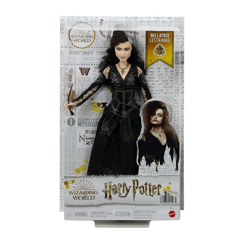 Mattel Harry Potter Bambola Bellatrix Lestrange con Bacchetta Magica 25 Cm