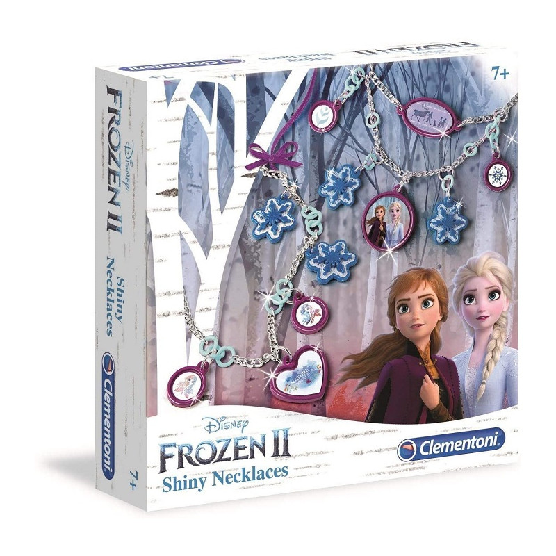 Clementoni- Frozen 2-Shiny Neclaces Disney Set 4 in 1