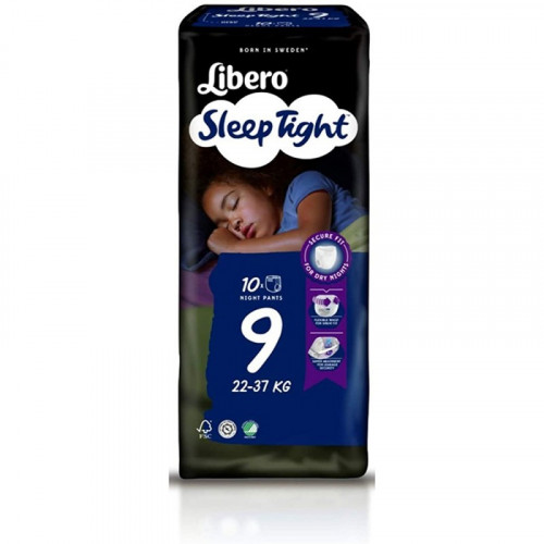 Libero Pannolini Assorbenti Sleep Tight Taglia 9 Confezione da 10 pz