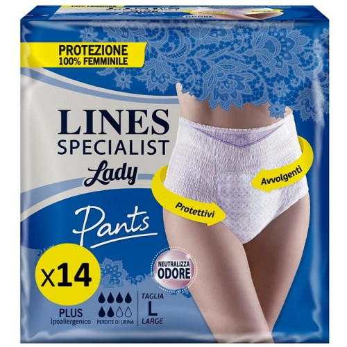 Lines Specialist Lady Pants Mutandina Plus Taglia L Offerta 2 confezioni da 14Pz (2x7)