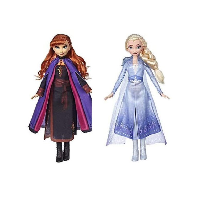 Hasbro Frozen Disney Elsa o Anna Fashion Bambola Con Capelli Lunghi E Abito