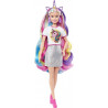 Mattel Barbie Bambola Capelli Fantasia A Tema Unicorni E Sirene con Accessori