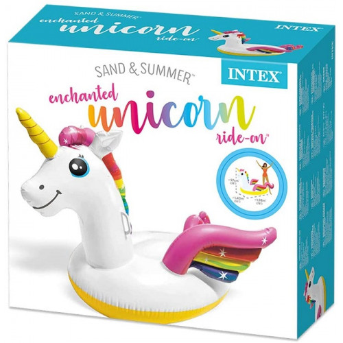 Intex 57561 - Cavalcabile Unicorno, Multicolore, 198 x 140 x 97 cm