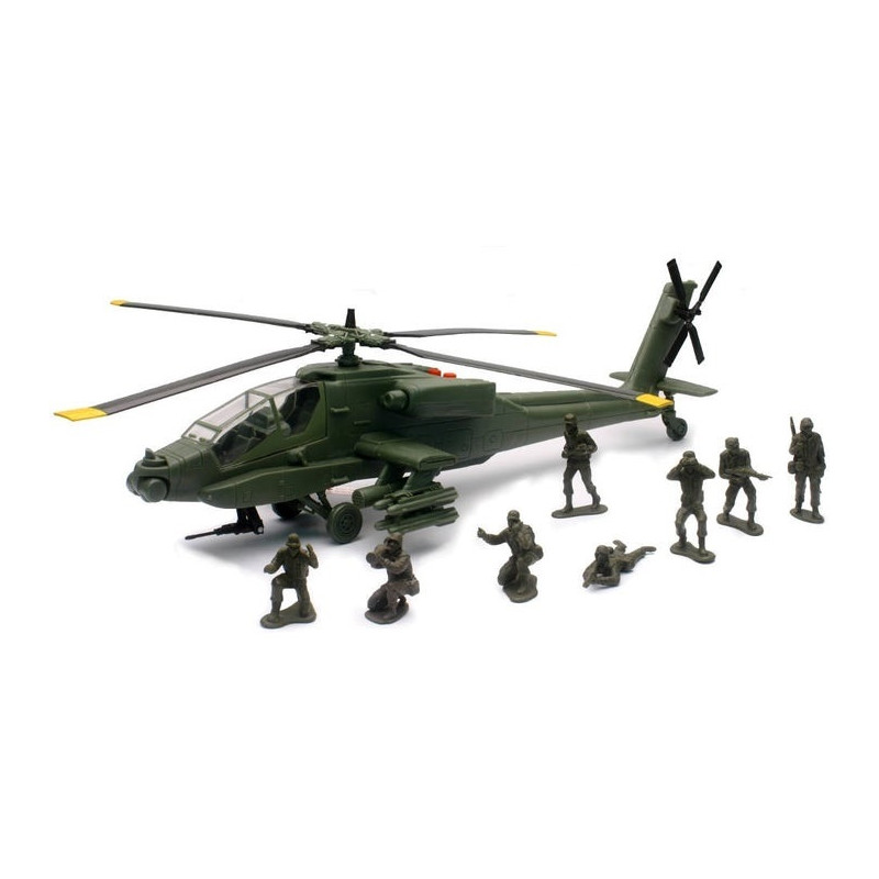 New Ray Apache Elicottero AH-64 Militare con Soldati