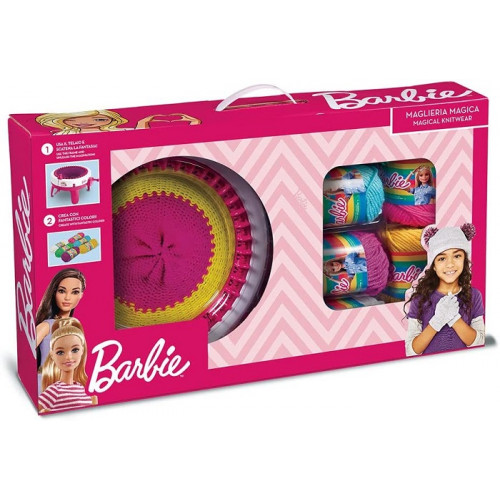 Grandi Giochi Maglieria Magica Barbie Telaio con 6 gomitoli colorati