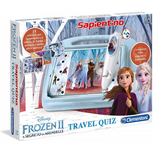 Clementoni 16186 - Sapientino Travel Quiz Disney Frozen 2 Penna Interattiva Elettronico Parlante