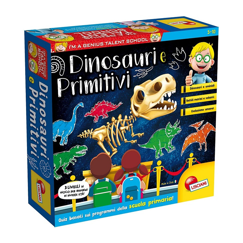 Lisciani Giochi 48922 Piccolo Genio Talent School Dinosauri e Uomini Primitivi