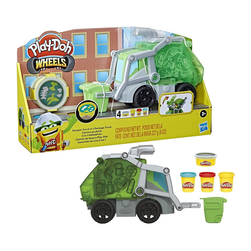 Play-Doh, Wheels, Che bello scaricare, camion dei rifiuti 2 in 1