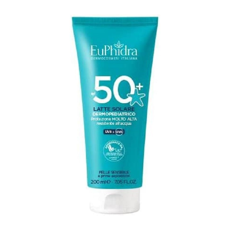 Euphidra Latte Solare Alta Protezione 50+ Dermopediatrico Confezione da 200ml