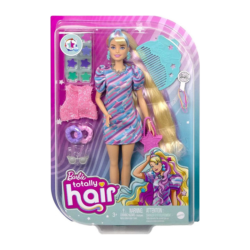 Mattel Barbie Super Chioma Bambola con Abito a Stelle