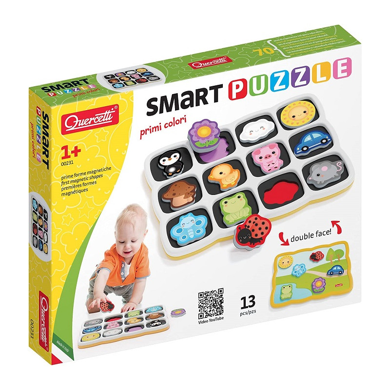 Quercetti 0231 Smart Puzzle Primi Colori e Parole