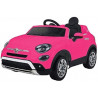 Aziamor Auto Elettrica Fiat 500X Con Telecomando Parentale Colore Rosa